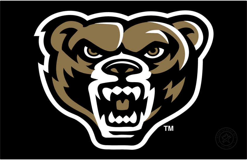 Oakland Golden Grizzlies 2013-2021 Primary Dark Logo diy DTF decal sticker